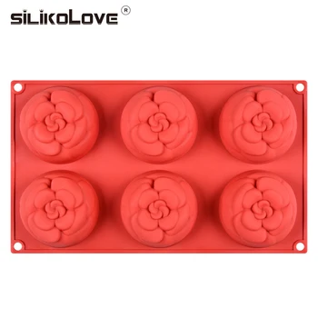 SILIKOLOVE 6 Dutiny 3D Kvet Tvar Silikónové Mydlo Formy Na Mydlo, Takže HOBBY Ručné Remeselné Formy Formy