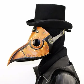 Výstroj Duke Vintage Steampunk Mor Lekár Masky PU Kožené Zobák Vtákov Masky Gotický Maškaráda Loptu Masky Halloween Cosplay Rekvizity