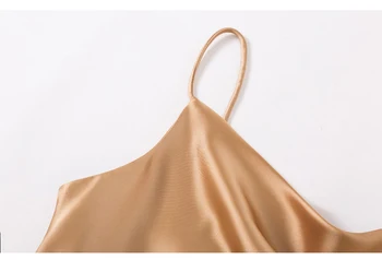 Letné Sexy Šaty, Párty A Nočný Klub Šaty 2020 Vintage Satin Sklzu Šaty Elegantné Ženy Bežné Imitácia Hodvábu Midi Šaty Sundress