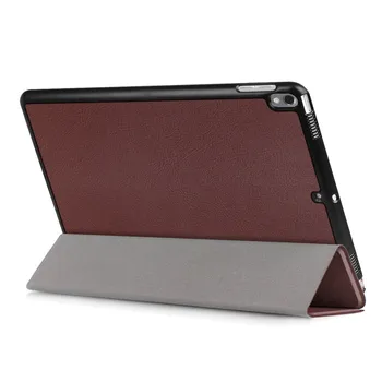 Tablet Case for iPad Pro 10.5 cm,PU Kožené PC Späť Ultra Tenký, Ľahký 3 Skladacie Flip Smart Ochranné Stojan, Kryt Prípade
