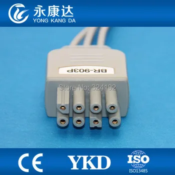 Kompatibilné Nihon kohden Multi-link IEC/3 vedie EKG kábel a Klip leadwires s ce mark ,lekárske kábel