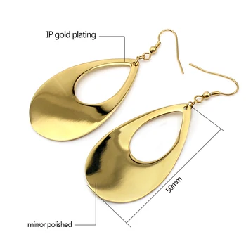 Najnovší Módny Dizajn Náušnice pre Ženy Trendy Zlato Oválne Geometrické Náušnice Kovové Stud Ucho Šperky