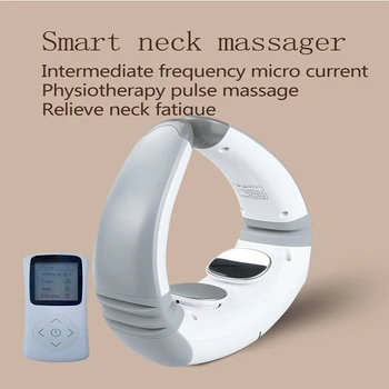Elektrický impulz multi-function krku masér elektrické masážne ohrev magnetickej terapie na zmiernenie krku a ramien, bolesť