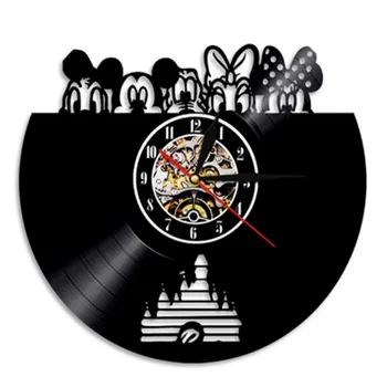 Vlastné Mickey Medvedík medveď tvorivé cezhraničné populárne výzdoba detskej izby nástenné hodiny vinyl nástenné hodiny