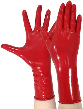 Gumené Rubber Červená latexu krátke rukavice