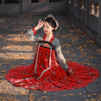 Retro Víla Ženy Čínsky Hanfu Šaty Dávnych Historických Kvetinový Fáze Tanečných Kostýmov, Festival Strany Tradičné Tang Oblečenie