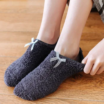 2020 Zimné Poschodí Non-Slip Dospelých Extra Hrubé Ponožky Teplé S Velvet Krytý Koberec Topánky