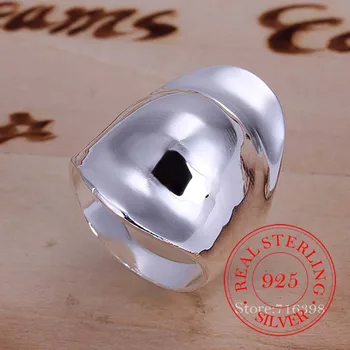 2020 Nový Príchod 925 Sterling Palec Lesklé Prstene pre Ženy Veľký Stretávajú Široký Prst Prsteň Pre Unisex Šperky Mama Mužov Najlepší Darček
