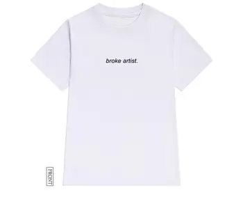 Zlomil umelec Tlač Ženy tričko Bavlna Bežné Vtipné tričko Pre Pani Yong Dievča Top Tee Lumbálna Tumblr iny Kvapka Loď S-130