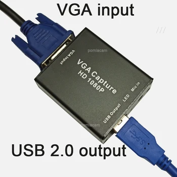 VGA-USB Adaptéry 1080P video capture karta VGA DVR podpora UVC/UAC normy , dopravné port je USB2.0