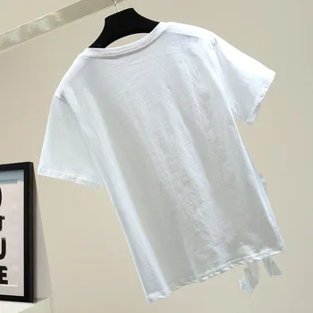 Trojrozmerný Kvet T-shirt Žena 2020 Letné Japonské Voľné Čierny Čaj Módne Osobnosti Šitie Huba Ženy Topy