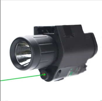 Taktické Červená Zelená Bodka Laserový Zameriavač s 200LM CREE LED Baterka 2 in1 Kombinovaný s Diaľkovým ovládačom Pre Pištoľ, Puška