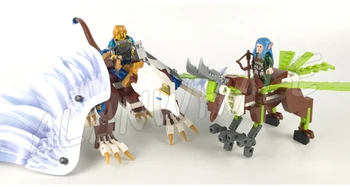 290pcs Vojny Ľudských VS Elfovia Archer Ranger Gryphon Hippogryph Jazdcov Obrázok Stavebné Bloky Súprava Hračiek Kompatibilný s