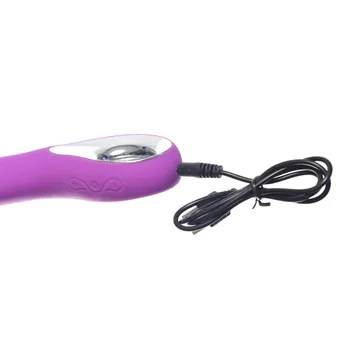 AV Prútik, Latex, Masáž G-Spot Vibrátor USB Nabíjateľné Nepremokavé Erotické Vagíny, Klitorisu Análny Stimulátor Dildo sexuálnu Hračku Pre Ženy