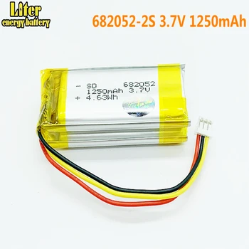 1,5 MM 3wire konektor 682052-2S 3,7 V 1250 mAh Lítium-polymérová Batéria Pre domáce GPS Poľovnícky pes GPS DVR MP3, MP4