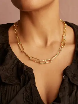 2020 Nové Značky Medi Reťazca Chokers Náhrdelníky Vintage U reťazca Vyhlásenie Náhrdelník Prívesok pre Ženy Colliers Robustný Šperky