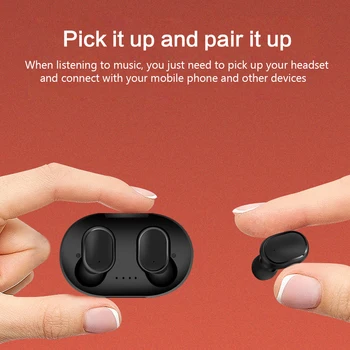 A6S 5.0 Bluetooth Headsety Pre Redmi Vzduchu Bodky Bezdrôtové Slúchadlá TWS Slúchadlá do uší Potlačením Hluku Mic pre Xiao iPhone Huawei, tapety na mobil