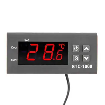 Elektronické Digitálne Mikropočítačový Regulátor Teploty Termostat Nástroj STC-1000 pre Pestovanie Skleníkových
