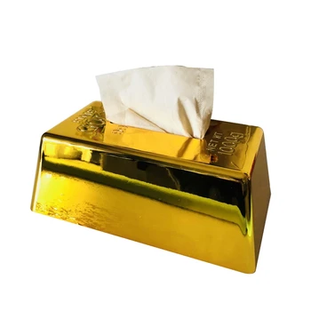 Tkanivo Box Gold Papier Rack Elegantné Royal Rose Gold Auto Domov Obdĺžnik Tvarované Nádoby Uterák Obrúsok Držiteľ