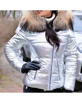 Kožená Bunda otepľovanie zimné ženy obloženie Kabát žena bavlna čalúnená bunda nový príchod kapucňou dámske kabáty a bundy