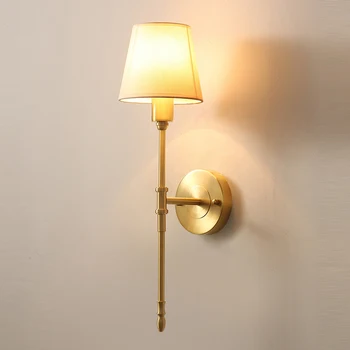Kvalitné zlaté nástenné svietidlá moderného sconce AC110V 220v biele tienidlo spálňa lampa