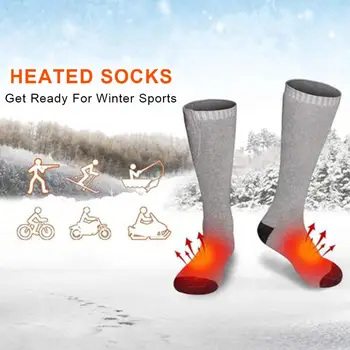 Nabíjateľná Elektrické Kúrenie Teplé Ponožky Nastaviteľná Teplota Lítiové Batérie, Infračervený Športové Ponožky Pre Unisex Nohy Teplejšie
