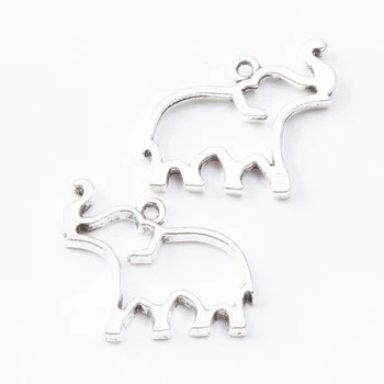 35 kusov retro kovové zliatiny zinku slon prívesok pre DIY handmade šperkov náhrdelník, takže 7251