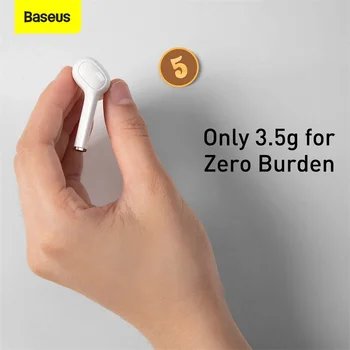 Baseus W06 TWS Pravda Bezdrôtové Slúchadlá Bluetooth 5.0 Slúchadlá Aptx HD Stereo Slúchadlá Šumu Slúchadlá Pre iPhone Xiao