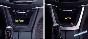 Yimaautotrims Chrome Okno Výťah + Výstroj Panel+Zadné odvzdušňovací+Sedadla Tlačidlo Krytu Výbava vhodné Pre Cadillac XT5 2016 - 2020