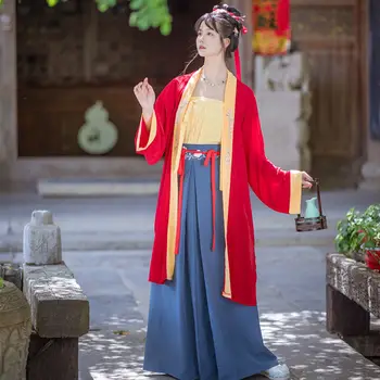 Staroveké Čínske Tradičné Ženy Hanfu Šaty Jar Jeseň Festival Víla Svadobné Šaty Retro Pieseň Dynastie Princezná Kostýmy