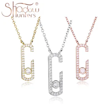 SHADOWHUNTERS Pôvodné 925 Sterling Silver Otvoriť Presunúť Kameň Prívesok Crystal Choker Náhrdelníky Pre Ženy Darček Šperky Príslušenstvo