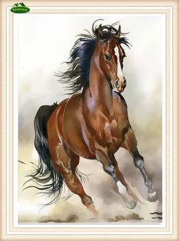 Diy Diamond Výšivky kôň Plný Vrták Námestie Diamond Maľovanie Cross Stitch Kôň Zvieratá Vyšívanie Vzorov Súpravy Domova