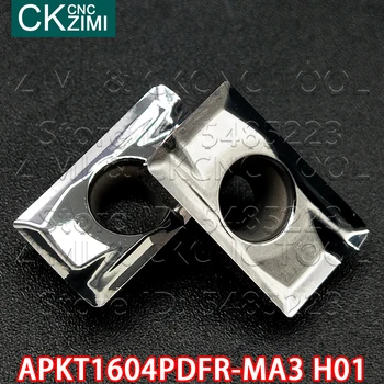 10PCS APKT1604PDFR-MA3 H01 Frézovanie fréza Otáčania Nástroja karbidu vložky Sústruh Frézovanie APKT1604PDFR pre CNC Tvár Mlyn pre hliníkové