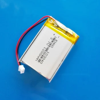 3,7 V 1200mAh lipo polymer lithium Nabíjateľná batéria 103040 + JST 1,5 mm 2pin konektor na MP3, GPS, DVD rekordér headset fotoaparát