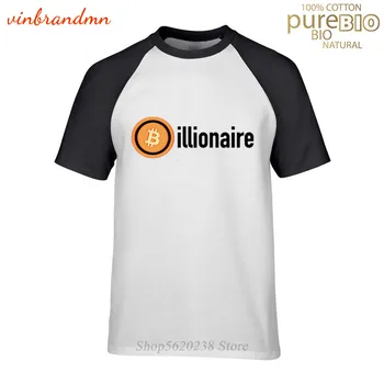 Miliardár Bitcoin dizajn T Shirt pánske Štýlové Oblečenie na mail enthusias Tričká Bavlna golier Posádky Krku Tee Tričko Hombre