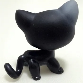 Skutočné Zriedkavé Pet Shop Lps Hračky Littlest Krátke Vlasy Cat #994 Black Zvierat Mačiatko S Modrými Očami Vianočný Darček Pre Deti