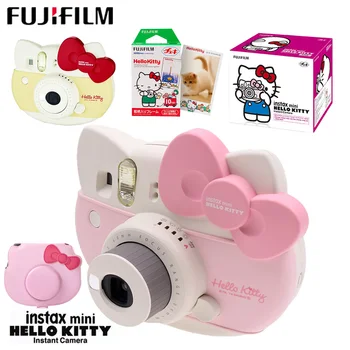 Fujifilm Instax Mini 8 Kitty Limited Edition Instantné Fotoaparát s 10 Listov Kitty Film Nálepky Popruh Box Set Foto brašna