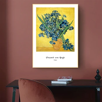 Hviezdna Noc Van Gogh Reprodukcia olejomaľby na Plátne Slávny Plagáty a Vytlačí Abstraktné Wall Art Obrázky Domova