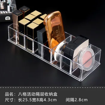Akryl transparentný rúž úložný box, kozmetika displeja, stojan, protiprachová multi priestoru, skladovanie prípade