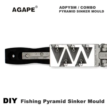 Agapé DIY Rybárske Pyramídy Záťaže Plesne ADPYSM/COMBO 1oz, 2 oz, 3 oz, 1.5 oz, 2.5 oz 5 Dutín