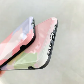 10Pcs Soft Telefón puzdro Pre iPhone 12 Mini 11 Pro X XR XS Max 7 8 Plus SE 2020 Módne Akvarel Maľované IMD Prípade i 12 Shell
