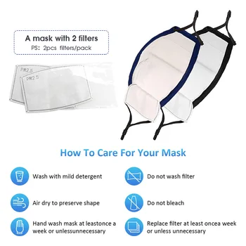 GLORSUN PM2.5 Proti Znečisteniu Maska Prachu Respirátor Umývateľný Opakovane Masky Bavlna Unisex Úst Utlmiť S Dýchaním Ventil