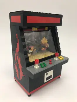 ZRK Mini Bloky Cartoon Budovy Hračka Bojovník Hra Stroj Model UFO CATCHER Plastové Tehly Brinquedos darček pre Deti Darček 7814