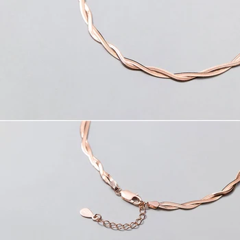 MIQIAO Double-layer Had Reťazca Anklet Pre Ženy 925 Sterling Silver Nohy Šperky, Módne Rose Gold Farebný Ornament 2020 Platforma