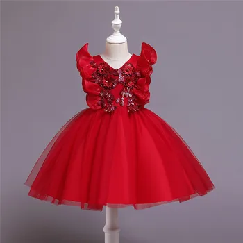 Dievčatá Šaty pre Svadobné Party Deti Princezná Čipky Sprievod Elegantné Šaty Vintage Kvet Deti Šaty pre Dievčatá Formálne Oblečenie