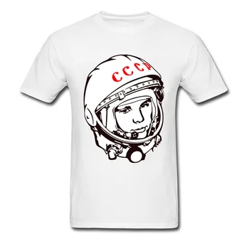 ZSSR CCCP ruský Sovietsky Tričko Kozmonaut Jurij Gagarin Mužov Tees Úplne Nové Módne Bežné Topy Tees Zábavné Novinka T-Shirt Bavlna