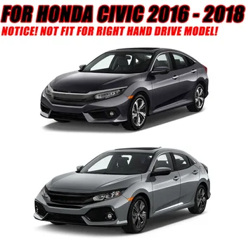 Pre Honda Civic 2016 2017 2018 10. Gen Sedan Hatchback Strane kľučky Chrome Uhlíkových Vlákien Štýl Kryt Výbava Liatie Prekrytie