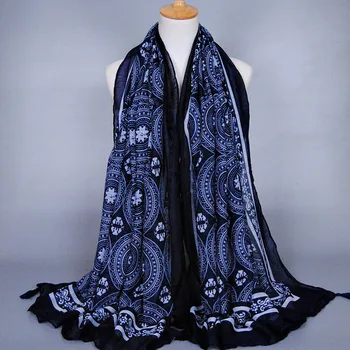 5 ks/veľa farebné dámy zábal klasické geometrické kvalitné šatky/šatku 1color módne bavlna šály, moslim hidžáb Pevné
