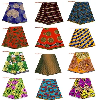 Ankara Afriky Vytlačí Batik Pagne Reálne Vosk Textílie Afrike Šitie Svadobných Šiat Remesiel Materiál Polyester Tissu Lodenicami
