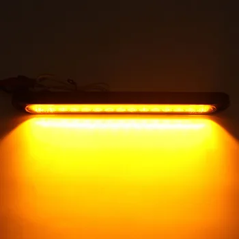 DJsona 1Pcs 12 V/24 V Auto LED Zadné Ostrohové Brzda Stop Lampa Light Ultra Tenká pre autobusy a kamióny a prívesy Auto Červená Žltá Biela Teplá